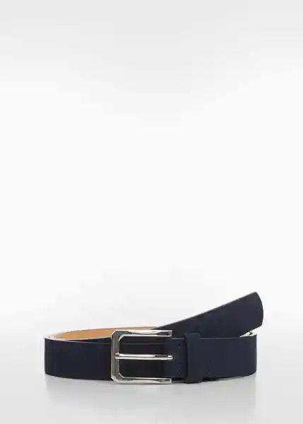 Cinturón Suede Navy Talla 80 Hombre Mango