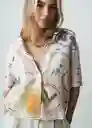 Camisa Lili Mujer Crudo Marfil Claro T L 012G384 Naf Naf
