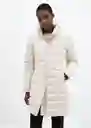 Abrigo Anorak Plumón Beige Talla XS Mujer Mango