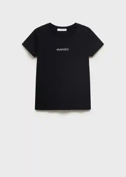 Camiseta Mangolog-H Negro Talla M Mujer Mango