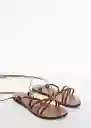 Sandalias Gina Cuero Talla 40 Mujer Mango