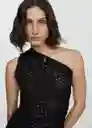 Top Lemon Negro Talla S Mujer Mango