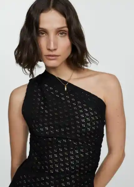 Top Lemon Negro Talla S Mujer Mango