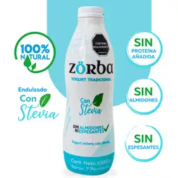 Zörba Yogurt Líquido Entero Con Stevia