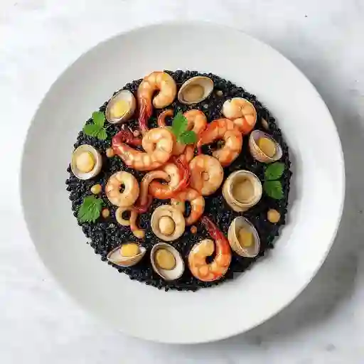 Risotto Nero E Frutti Di Mare
