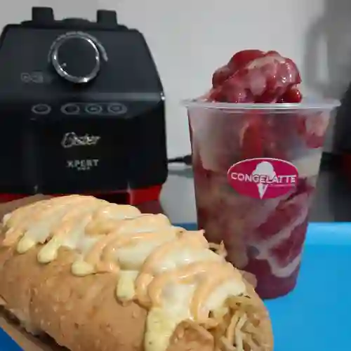 Combo Perro Clásico y Granizado 16oz