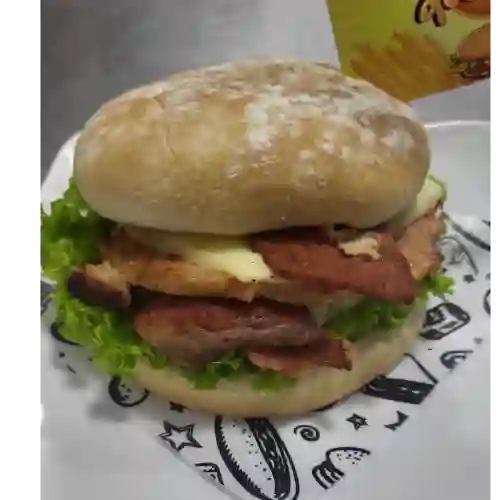 Hamburguesa Chuleta de Cerdo Ahumada