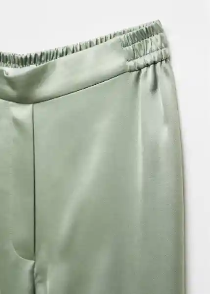 Pantalón Massim Verde Pastel Talla M Mujer Mango