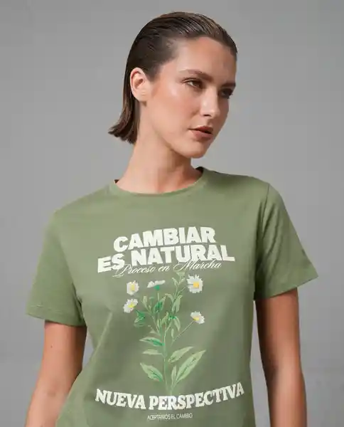 Camiseta Mujer Verde Talla L 209G002_VER176009 Rifle