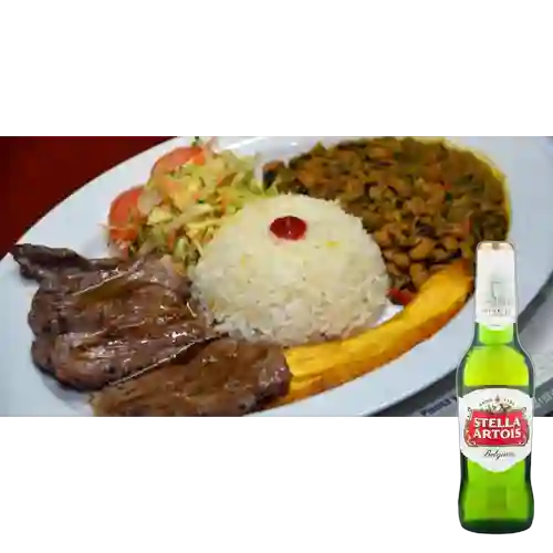 Combo Corriente de Carne Asada + Stella Artois 350 ml