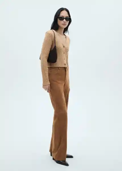 Cárdigan Yuki Camel Talla S Mujer Mango