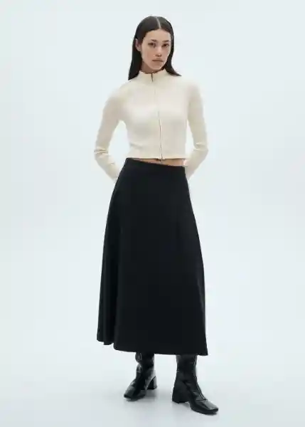 Chaqueta Cárdigan Loreto Crudo Talla XS Mujer Mango