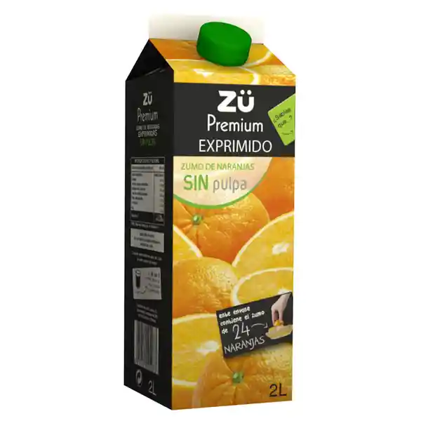 Zumo Zu Naranja Premium Sin Pulpa