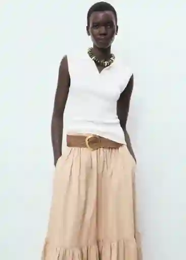 Top Rosi Blanco Talla S Mujer Mango