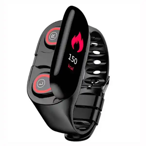 Touch Pack Smartband Reloj Inteligente + Audífonos Negro