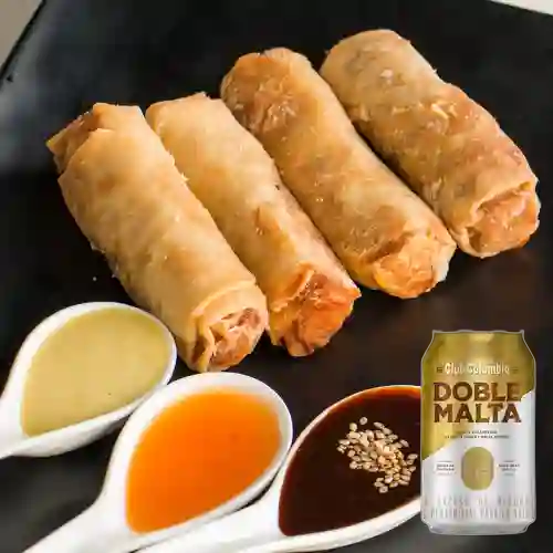 Combo Lumpias (Spring Rolls) + Club Col. Doble Malta 330ml
