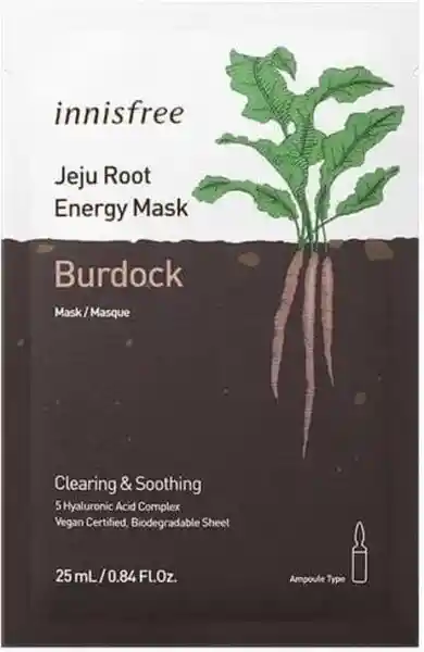 Innisfree Mascarilla Jeju Root Energy Burdock 25 Ml (1ea)