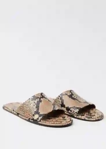 Sandalias Gavina Beige Talla 37 Mujer Mango