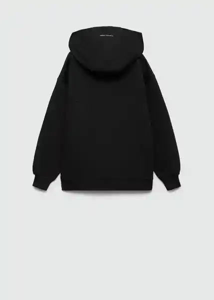 Sudadera Zipset Negro Talla 08 Niños Mango