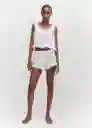 Top Pijama Brisa Off White Talla M Mujer Mango
