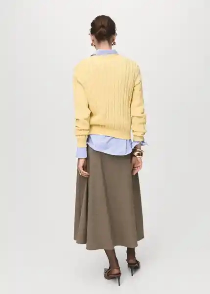 Jersey Sunny Amarillo Pastel Talla S Mujer Mango