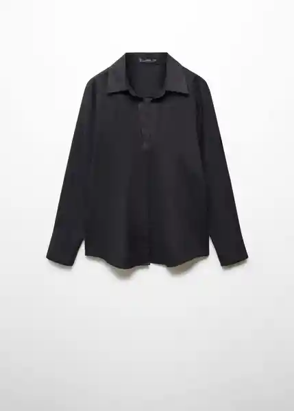 Camisa Samara Negro Talla 27 Mujer Mango