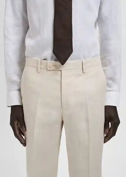 Pantalón Amalfi Crudo Talla 48 Hombre Mango