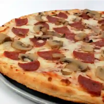 Pizza salami y champiñones personal