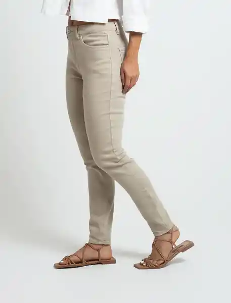 Pantalón Mia Mujer Caqui Eucalipto Medio 12 433F326 Naf Naf