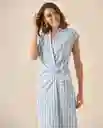 Vestido Azul Medio Talla S 693G000 Esprit