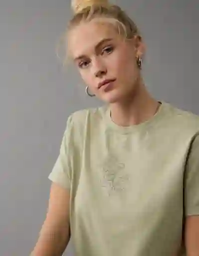 Camiseta Mujer Verde Talla: SMALL 9929341 American Eagle