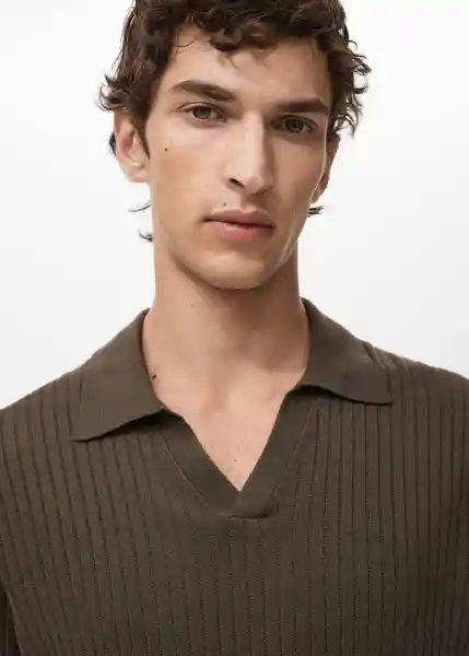 Camiseta Polo Taurus Khaki Talla M Hombre Mango