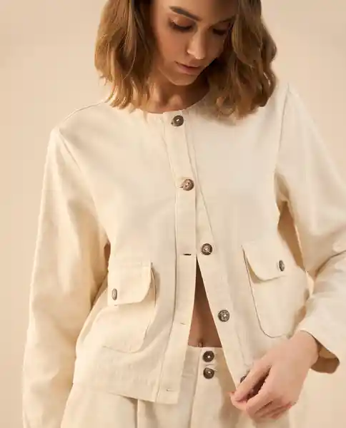 Chaqueta Crudo Nevisca Claro Talla S 621G009 Esprit