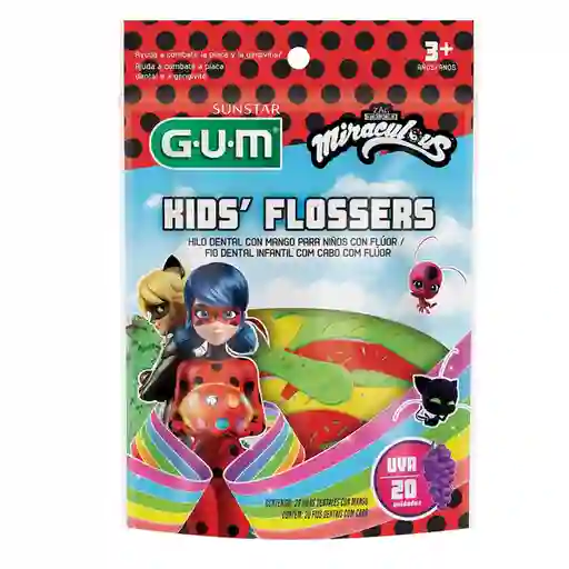Gum Kids Hilo Dental Flossers Ladybug