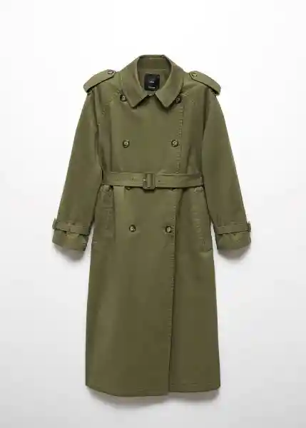 Abrigo Trench Used Khaki Talla XL Mujer Mango