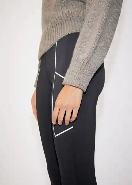 Leggings Roi Negro Talla S Mujer Mango