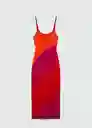 Vestido Moimoi Fucsia Talla M Mujer Mango