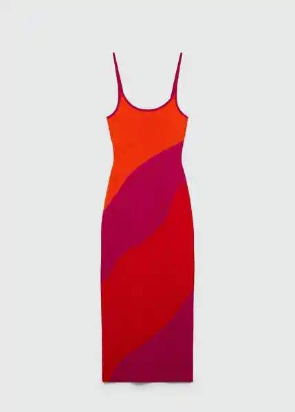 Vestido Moimoi Fucsia Talla M Mujer Mango