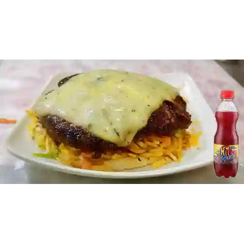 Combo Arepa Burguer + Jugo Hit Mora 500ml