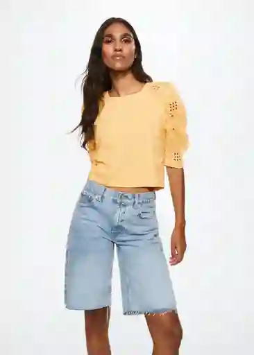 Blusa Baloo-H Amarillo Talla Xs Mujer Mango