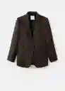Blazer Americana Piper Marrón Talla M Mujer Mango