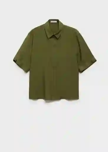 Camisa Bos-W Khaki Talla M Mujer Mango