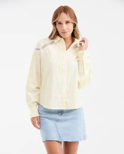 Camisa Stripe Longsleeve Amarillo Impala Claro Talla S Chevignon