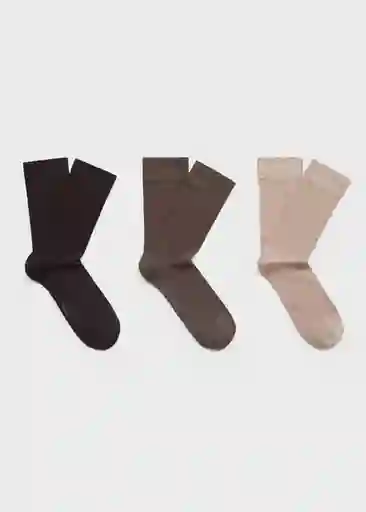 Calcetines Tribrown Marrón Talla 45 Hombre Mango