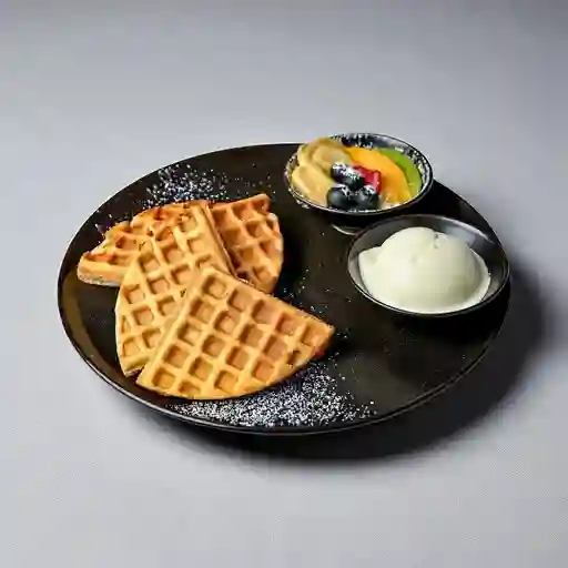 Waffles con Fruta
