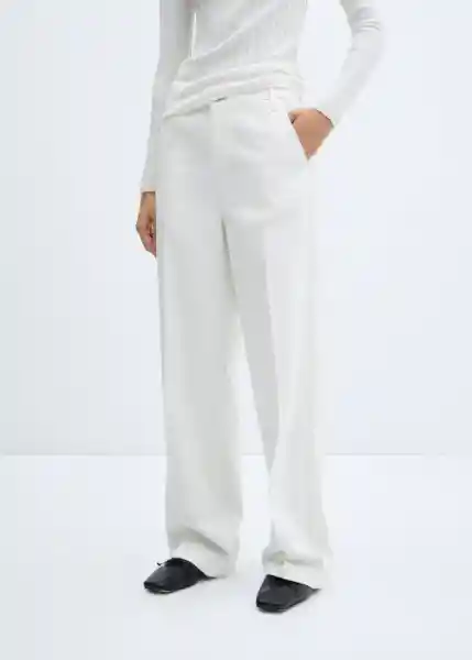 Jean Tailor Blanco Talla 42 Mujer Mango