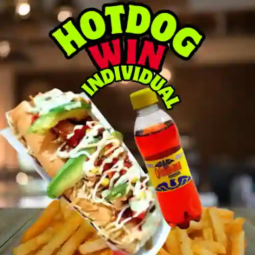 Hotdog Wins + Papas + Gaseosa