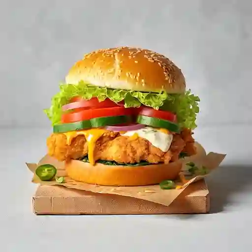 Hamburguesa Pollo con Tocineta