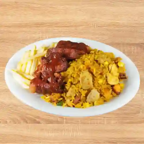 Arroz Paisa con Costillas Bbq