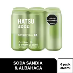 Hatsu Soda Sandía y Albahaca